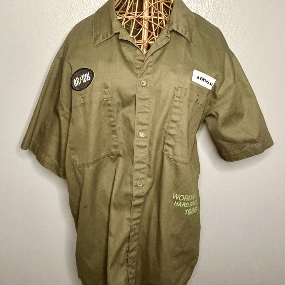 Men's Olive Green Work Shirt